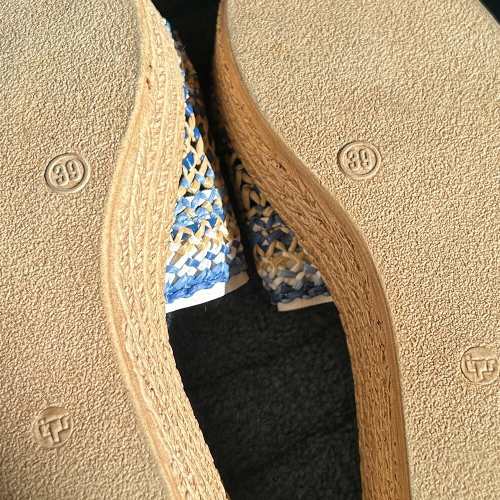 Spring Step Platform Slides, Multi-Color Raffia, … - image 3